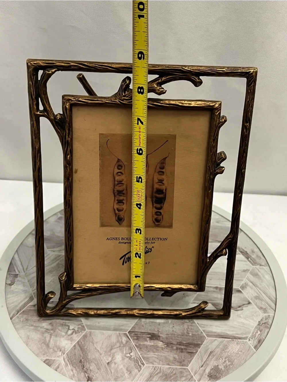 Terragrafics Agnes Bourne Collection 5x7 Gold Branch Twig Easel Picture Frame
